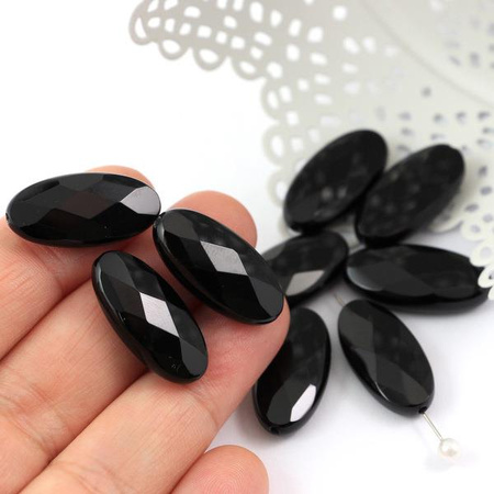 Onyks owal fasetowany 25x12mm