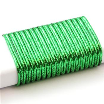 Sznurek sutasz chiński 3mm zielony metalizowany II [1 metr]