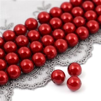 Preciosa Nacre Round Pearl Maxima Red 4mm [10szt]