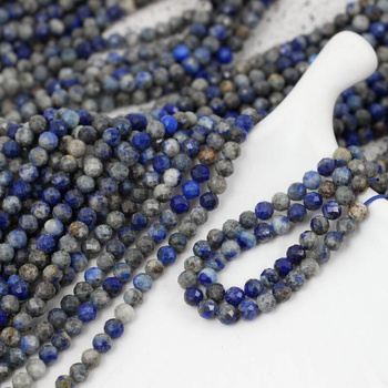 Lapis lazuli kula fasetowana 4mm [sznur 39cm]