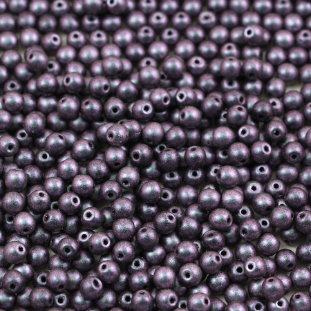 Round Beads Jet Polychrome Mix Berry 4mm [50szt]