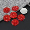 Kaboszon z żywicy druza moneta czerwona 18mm