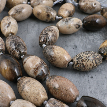 Fossil oliwka gładka 30x20mm