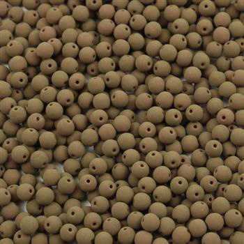 Round Beads Mat Velvet Moss Green 4mm [50szt]