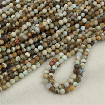 Larimar kula fasetowana 4mm [sznur 39cm]