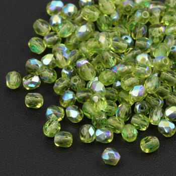 Fire Polish 4mm Olivine AB [40szt]