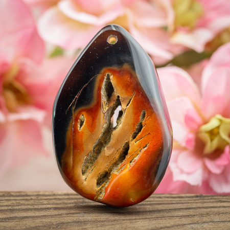 Zawieszka agat łezka 51x33mm