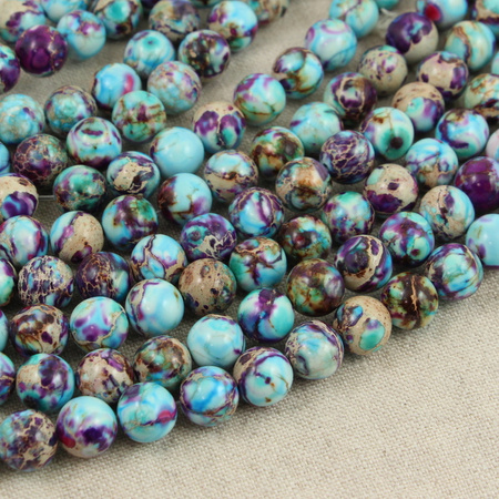 Jaspis lazurowe wybrzeże kula niebiesko-fioletowa 10mm