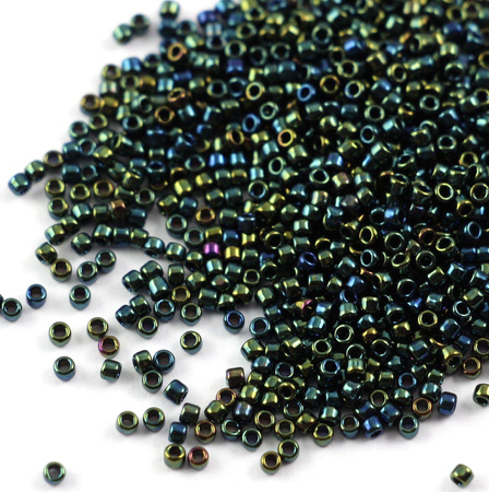 Toho Round 15/0 Metallic Iris Green/Brown [5g]