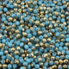 Fire Polish 4mm Opaque Turquoise Amber [20szt]
