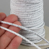 Sznurek sutasz POLSKI 3mm melanż biały + srebrny [1metr]
