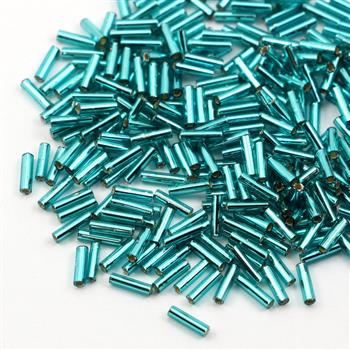 Miyuki Bugle #2 Silver Lined Teal 6mm [5g]