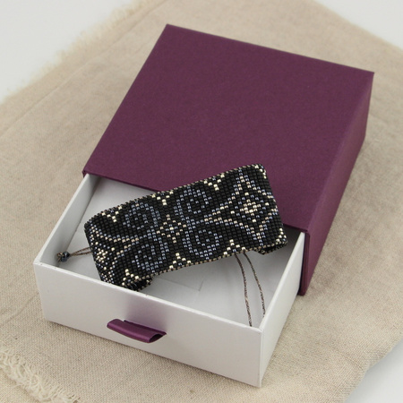 Pudełko szufladka MEZZO fioletowe 9x9x4cm