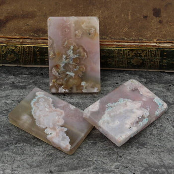 Agat Sakura tabliczka prostokąt 55x45mm