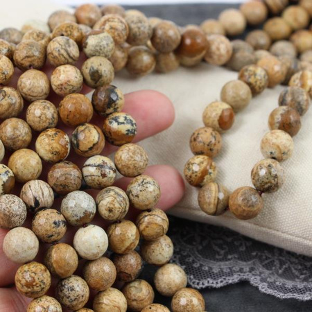 Jaspis krajobrazowy kula fasetowana 10mm