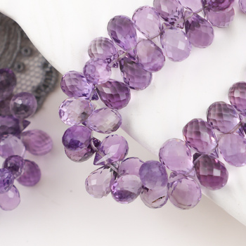 Ametyst kropla fasetowana 8x5mm
