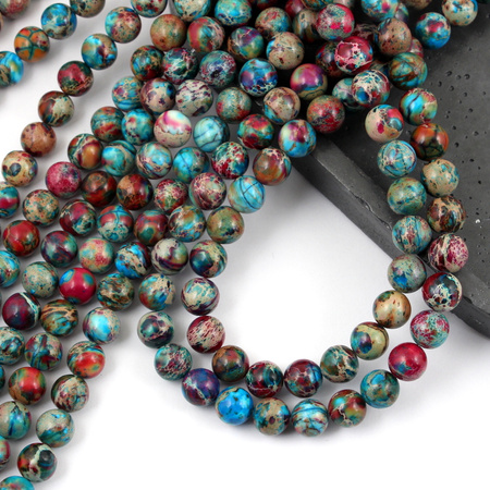 Jaspis lazurowe wybrzeże multikolor kula 10mm