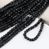 Turmalin czarny kostka fasetowana 4mm [sznur 39cm]