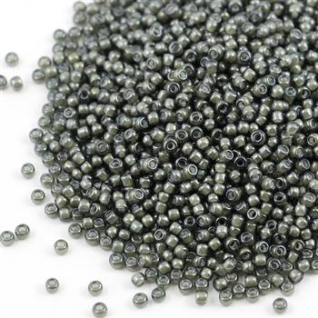 Toho Round 11/0 Inside-Color Black Diamond/White-Lined [10g]