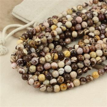 Jaspis cappuccino kula gładka 6mm