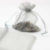 Woreczek z organzy szary 12x10cm