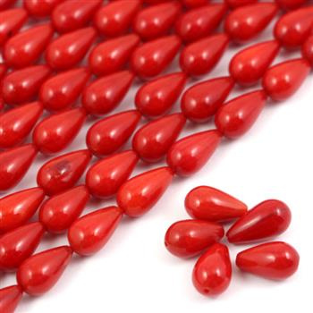 Koral czerwony kropla 9x5mm