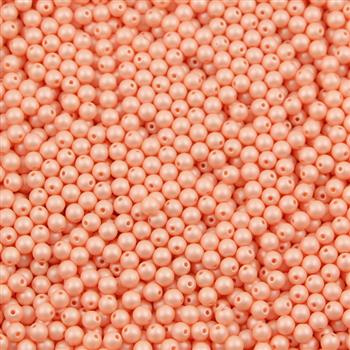 Round Beads Powdery - Pastel Peach 4mm [50szt]
