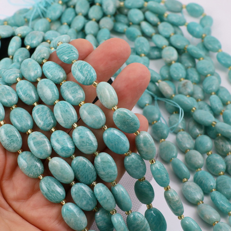 Amazonit owal gładki 15x10mm