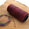 Sznurek do makramy brazylijski woskowany Burgundy 1mm [szpula 144m]