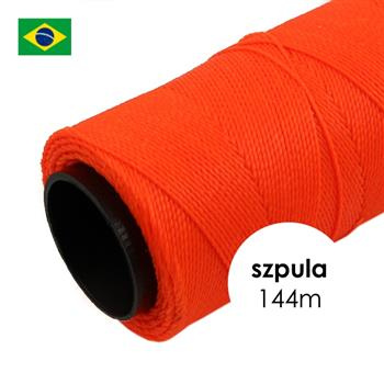 Sznurek do makramy brazylijski woskowany Neon Light Orange 1mm [szpula 144m]