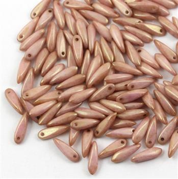 Dagger Chalk White Red Luster 3x10mm [20szt]