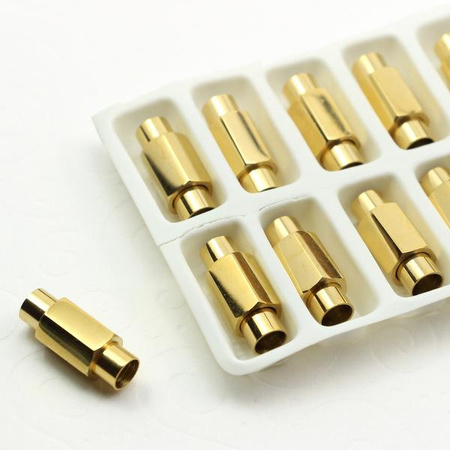 Zapięcie magnetyczne pozłacane stal szlachetna 5mm