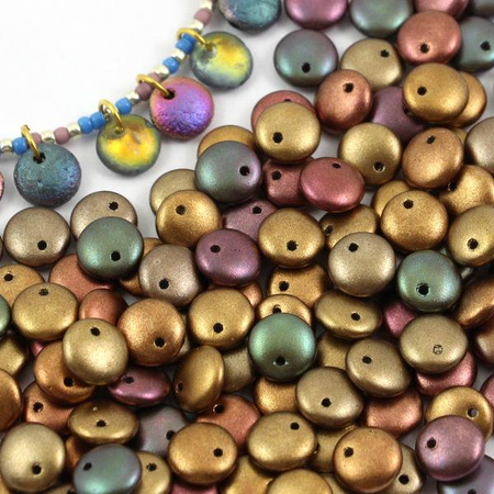 Lentil Beads Ancient Gold 8mm [20szt]