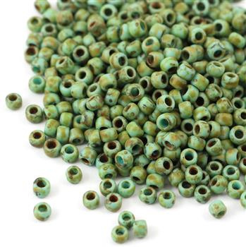 Toho Round 8/0 HYBRID Frosted Turquoise - Picasso [10g]