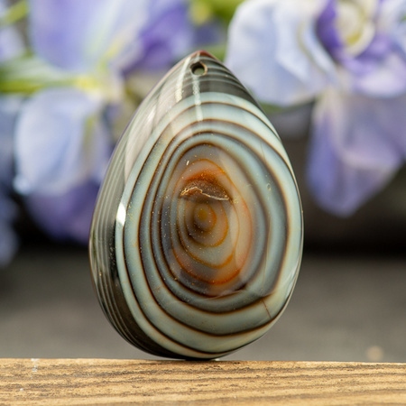 Zawieszka agat łezka 49x33mm