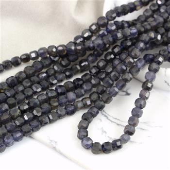 Iolit kostka fasetowana 6mm