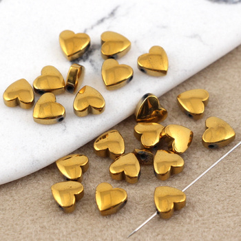 Hematyt złoty serce 6mm