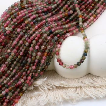 Turmalin multikolor kula gładka 2,5mm [sznur 39cm]