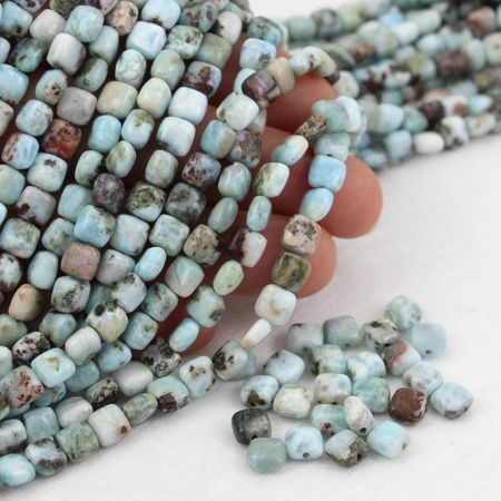 Larimar kwadrat 6mm