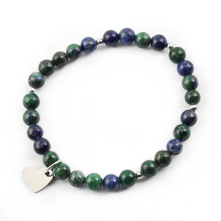 Zestaw do samodzielnego wykonania bransoletek na gumce z CHRYZOKOLI (kulki 6mm)