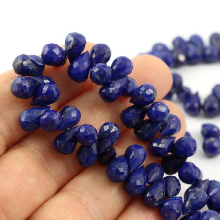 Lapis lazuli kropla fasetowana 12x8mm