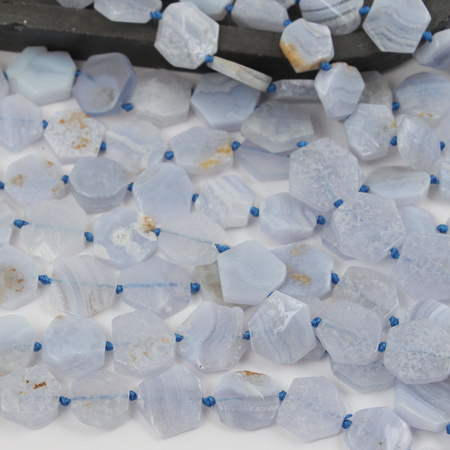 Chalcedon sześciokąt 15x4mm