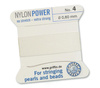 Griffin Nici nylonowe z igłą white 0,60mm [2m]