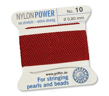 Griffin Nici nylonowe z igłą garnet 0,90mm [2m]