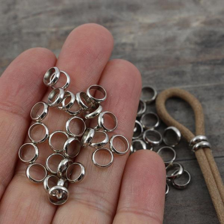 Przekładka metalowa oponka srebrna 7mm