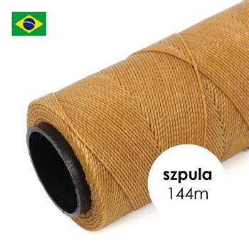 Sznurek do makramy brazylijski woskowany Almond 1mm [szpula 144m]