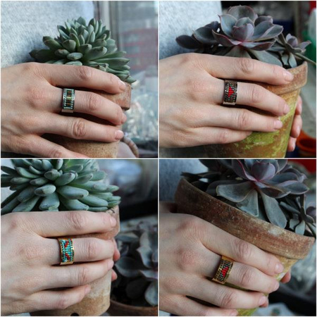 Baza do pierścionka ze stali szlachetnej AZTEC srebrna