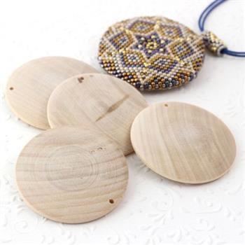 Koralik drewniany dysk 58mm