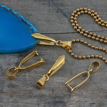 Krawatka metalowa złota zaciskowa do podwieszania 22mm