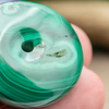 Zawieszka malachit naturalny donut 34mm ze skazą